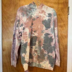 Nike Tie Dye Hoodie | Green & Beige | Size Small | Pullover